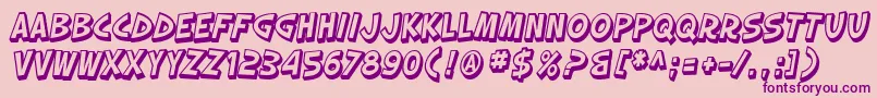 SfSlapstickComicShadedOblique Font – Purple Fonts on Pink Background