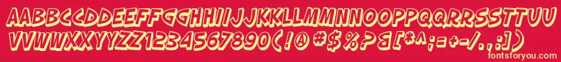 SfSlapstickComicShadedOblique Font – Yellow Fonts on Red Background