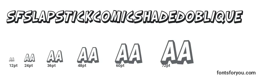 Размеры шрифта SfSlapstickComicShadedOblique