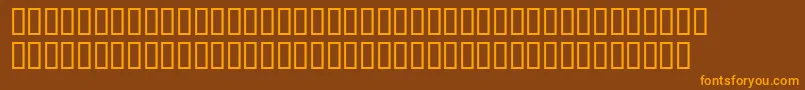LinotypemaralRegular-Schriftart – Orangefarbene Schriften auf braunem Hintergrund