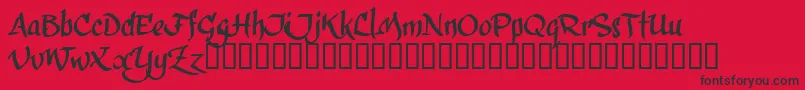 Police CalphiT – polices noires sur fond rouge