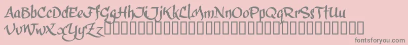 CalphiT Font – Gray Fonts on Pink Background