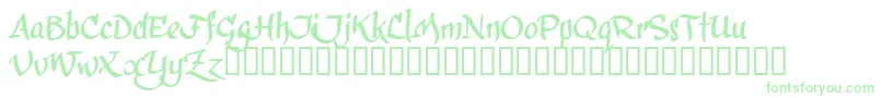 CalphiT Font – Green Fonts on White Background