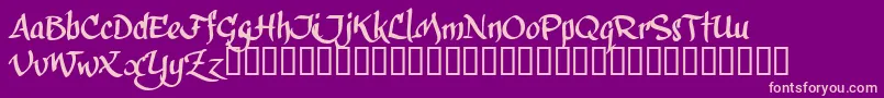 CalphiT Font – Pink Fonts on Purple Background