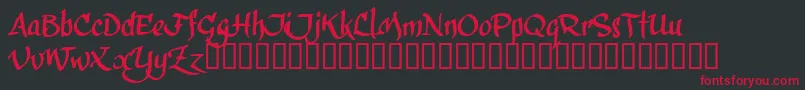 CalphiT Font – Red Fonts on Black Background