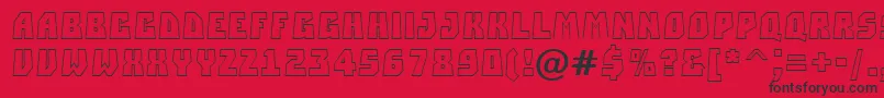 ASimplerprspotl Font – Black Fonts on Red Background