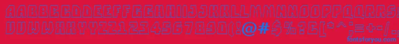 ASimplerprspotl Font – Blue Fonts on Red Background