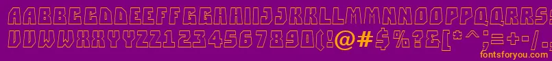 ASimplerprspotl Font – Orange Fonts on Purple Background