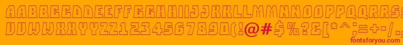 ASimplerprspotl Font – Red Fonts on Orange Background