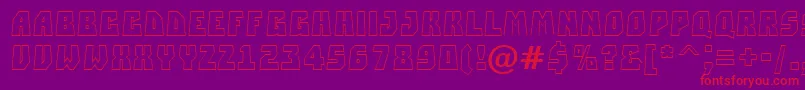 ASimplerprspotl Font – Red Fonts on Purple Background