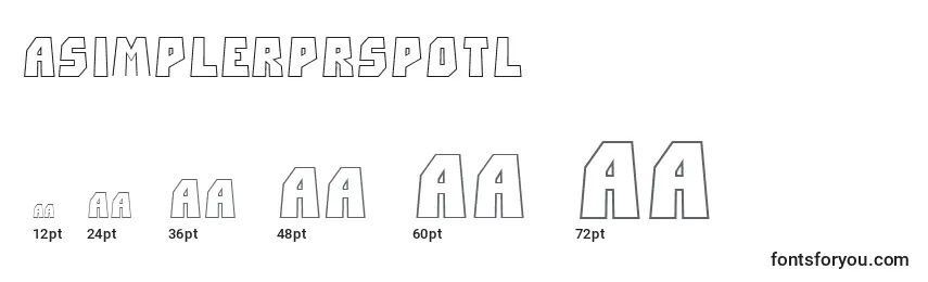 Размеры шрифта ASimplerprspotl