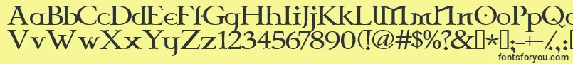 Celtg Font – Black Fonts on Yellow Background