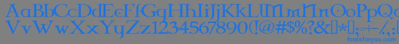 Celtg Font – Blue Fonts on Gray Background
