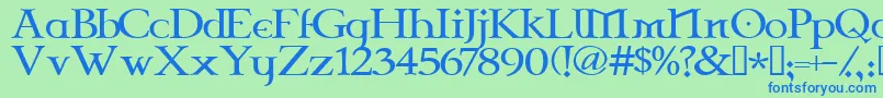 Celtg Font – Blue Fonts on Green Background