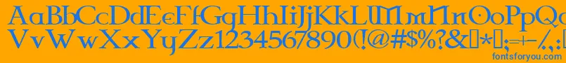 Celtg Font – Blue Fonts on Orange Background