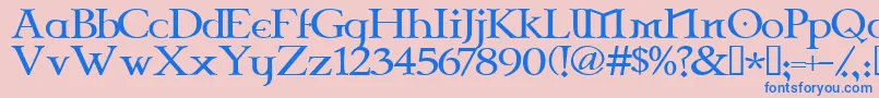 Celtg Font – Blue Fonts on Pink Background