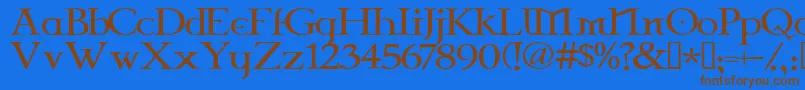 Celtg Font – Brown Fonts on Blue Background