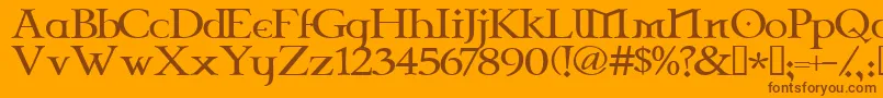 Celtg Font – Brown Fonts on Orange Background