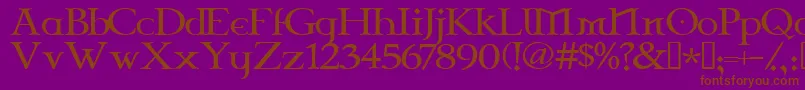 Celtg Font – Brown Fonts on Purple Background