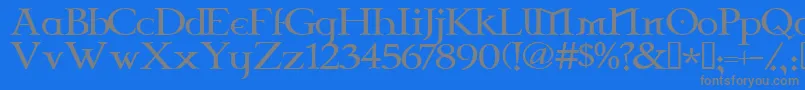 Celtg Font – Gray Fonts on Blue Background