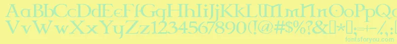 Celtg Font – Green Fonts on Yellow Background