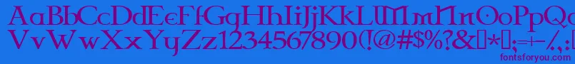 Celtg Font – Purple Fonts on Blue Background