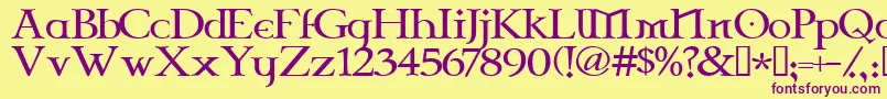 Celtg Font – Purple Fonts on Yellow Background