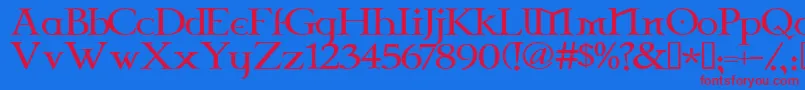 Шрифт Celtg – красные шрифты на синем фоне