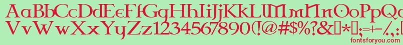 Шрифт Celtg – красные шрифты на зелёном фоне