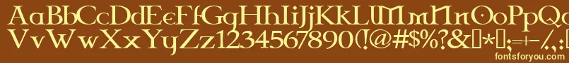 Celtg Font – Yellow Fonts on Brown Background