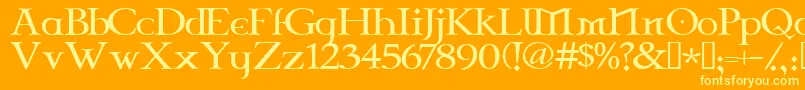 Celtg Font – Yellow Fonts on Orange Background