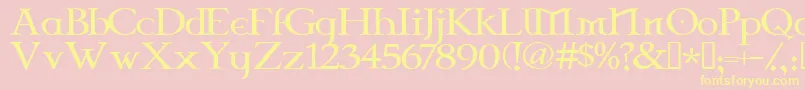 Celtg Font – Yellow Fonts on Pink Background