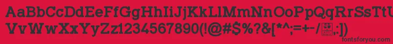 TyposlabIrregularDemo Font – Black Fonts on Red Background