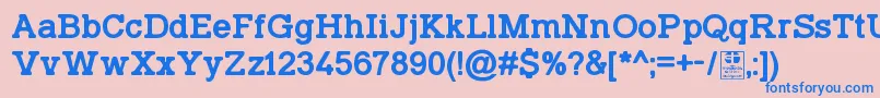 TyposlabIrregularDemo Font – Blue Fonts on Pink Background