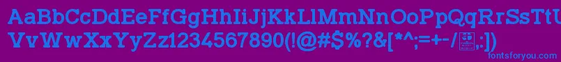 TyposlabIrregularDemo Font – Blue Fonts on Purple Background