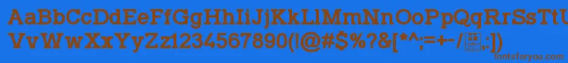 TyposlabIrregularDemo Font – Brown Fonts on Blue Background