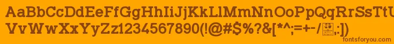 TyposlabIrregularDemo Font – Brown Fonts on Orange Background