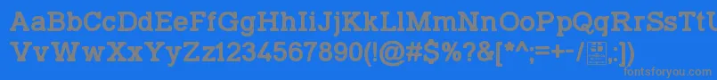 TyposlabIrregularDemo Font – Gray Fonts on Blue Background