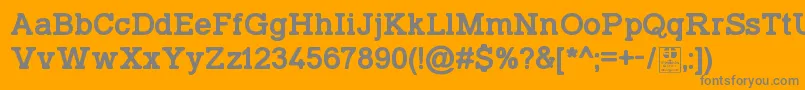 TyposlabIrregularDemo Font – Gray Fonts on Orange Background