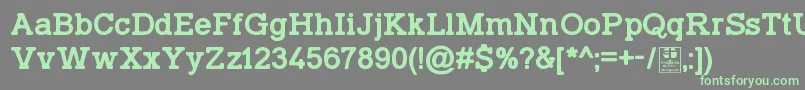 TyposlabIrregularDemo Font – Green Fonts on Gray Background