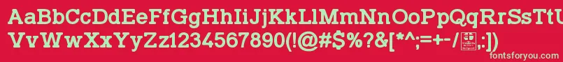 TyposlabIrregularDemo Font – Green Fonts on Red Background