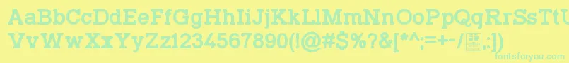 TyposlabIrregularDemo Font – Green Fonts on Yellow Background