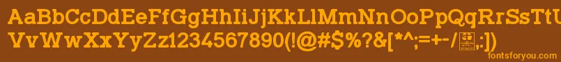 TyposlabIrregularDemo Font – Orange Fonts on Brown Background
