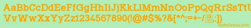 TyposlabIrregularDemo Font – Orange Fonts on Green Background