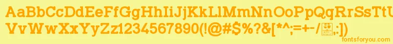 TyposlabIrregularDemo Font – Orange Fonts on Yellow Background