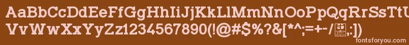 Шрифт TyposlabIrregularDemo – розовые шрифты на коричневом фоне