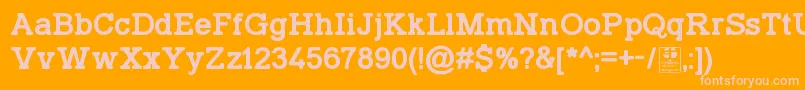 TyposlabIrregularDemo Font – Pink Fonts on Orange Background