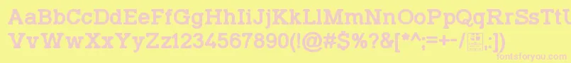 TyposlabIrregularDemo Font – Pink Fonts on Yellow Background