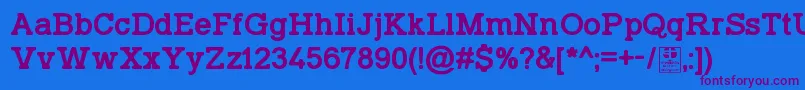 TyposlabIrregularDemo Font – Purple Fonts on Blue Background