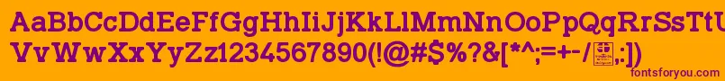 TyposlabIrregularDemo Font – Purple Fonts on Orange Background
